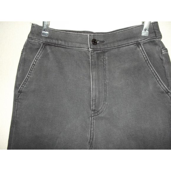 Express Jogger Size 6 Super High Rise Knit Denim Pants Black/Gray Elastic Waist - Picture 5 of 12